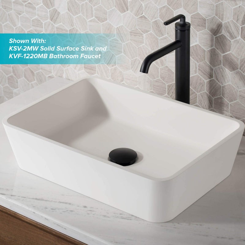 KRAUS Pop-Up Drain in Matte Black, PU-10MB - Image 4